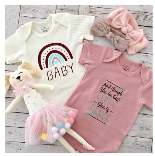 Baby girl clearance vinyl onesies